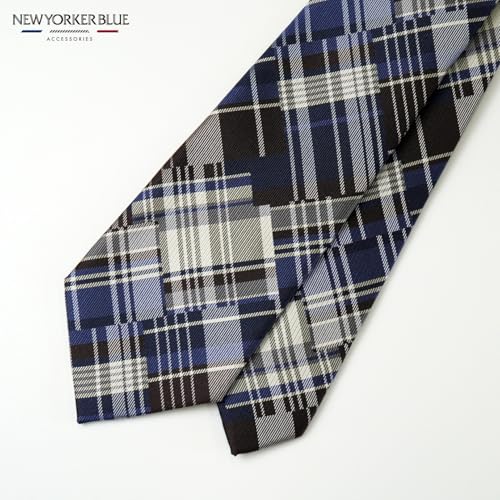 ニューヨーカーブルー] チェック柄（パッチワーク） ネクタイ